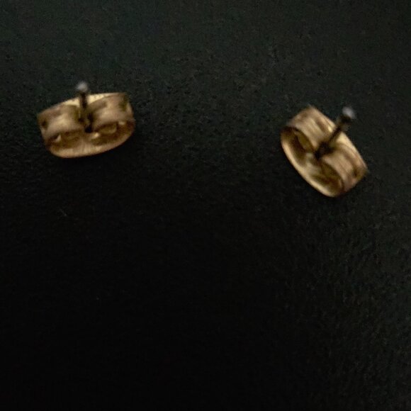 Vintage Trifari Black & Rhinestone Oval Earrings – Timeless Glamour - Picture 3 of 3